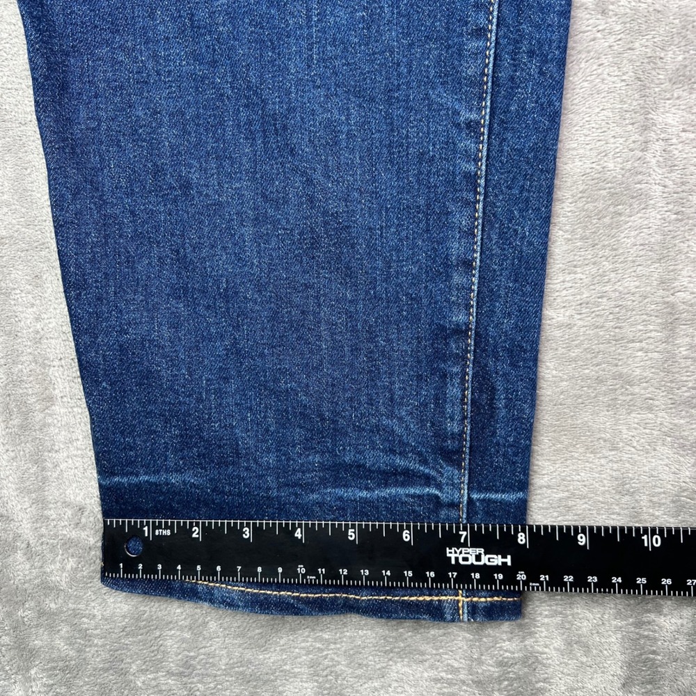 Old Navy O.G. Loose Jeans Womens 4 Dark Wash Solid Stretch High Rise Wide Leg - Picture 8 of 14